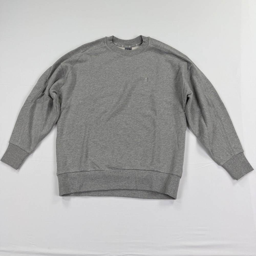 Sweaty Betty Sweatshirt Women's S Gray Crewneck Logo Cotton Blend Pullover